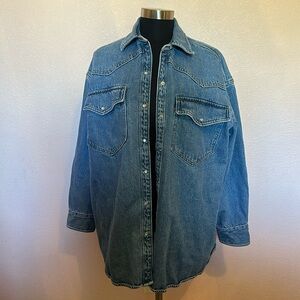 Blue Denim Button-Up Shirt